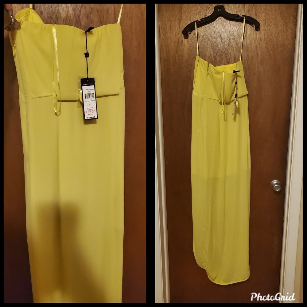 Yellow BCBG dress